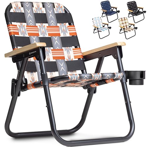 GoSports WOVN Beach Backpack Chair - 9 Styles Available - Premium Folding Camping Chair - color: Mesa