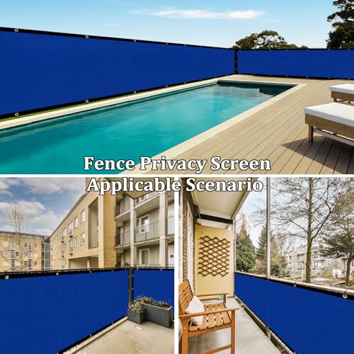 Shade&Beyond 6' X 25' Fence Privacy Screen Heavy Duty 170 GSM Fencing Mesh Shade Net Cover for Wall Garden Yard Backyard Indoor Outdoor Home Decoration, Blue - color: Blue, size: 0 6' x 2 5'