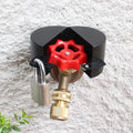 Outdoor Faucet Lock with Padlock Water Spigot Lock Suitable for Garden Hose Bib Water Valve Childproof, Prevent Water Theft, Metallic Black, Metal - color: Black