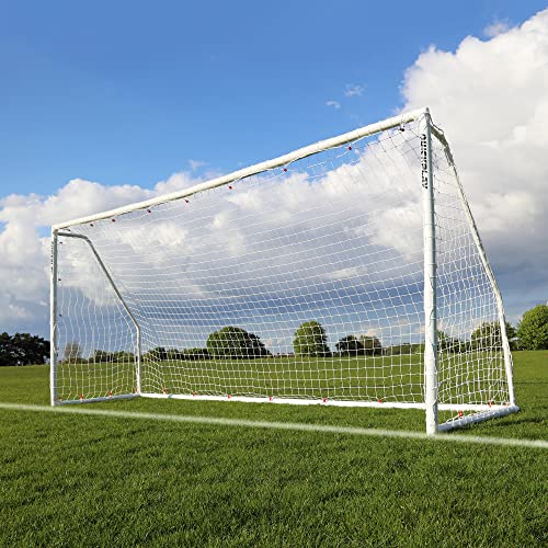 QuickPlay Q-Fold Match Soccer Goal – 30-Second Folding Design for Easy Setup | Portable Net for Backyard | Weatherproof Goal Post for Adults & Kids – [Single Goal] - style: 16 x 7'