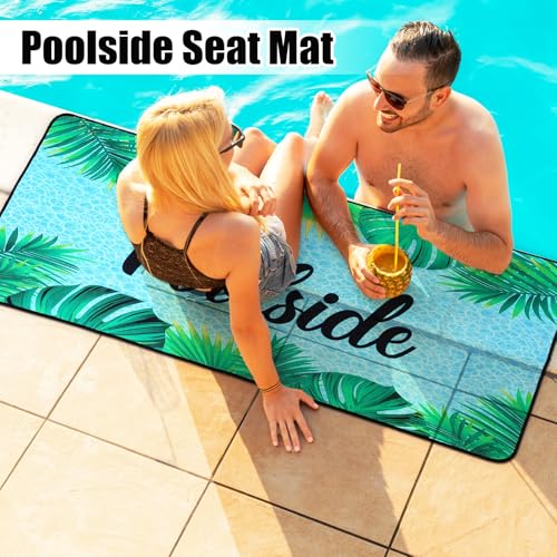 Tinideya Poolside Non Slip Mat Walk Pool Mats for Floor Outdoor Rubber Mats with Drainage Outdoor and Indoor Dock Safety Pool Mat(24" X 48") - size: 6" x 12" (Rectangular)