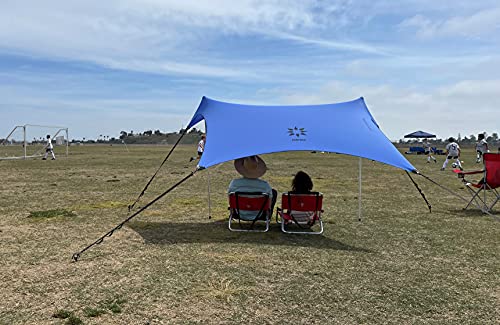 Neso Sidelines 1 Sports Tent - Lightweight and Portable Sun Shelter and Shade Tent for Outdoor Activities - Patented Reinforced Corners - UPF 50+ Sun Protection - 5.5 ft Tall, 7 x 4.5 ft - color: Periwinkle Blue