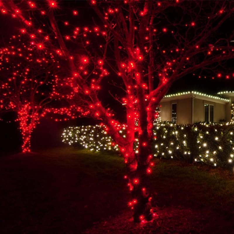 LAMPHOME 6 Pack 50 LED Red Valentine Lights, 16 FT Mini String Lights with 9 Modes & 6 Hour Timer, Battery Operated for Indoor Outdoor Patio Garden Party Tree Christmas Valentine's Day Decoration - color: Red, size: 300 Count
