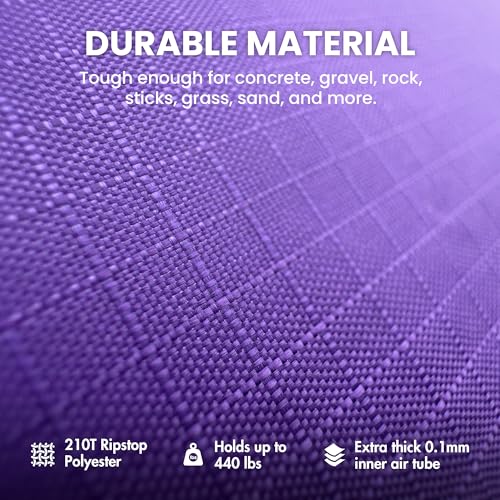 Portable Inflatable Lounger for Beach & Camping – Self-Inflating Air Couch, Beach Sofa, and Outdoor Lounge Chair for Relaxation and Comfort - color: Purple