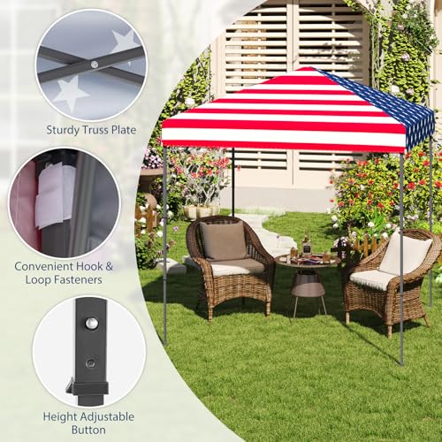 Goplus Pop-Up Canopy Tent, 8.2' x 8.2' Instant Folding Shelter w/Carry Bag, Easy Setup Sun-Proof Commercial Event Tent, Portable Outdoor Sun Shade for Party Yard Beach Garden