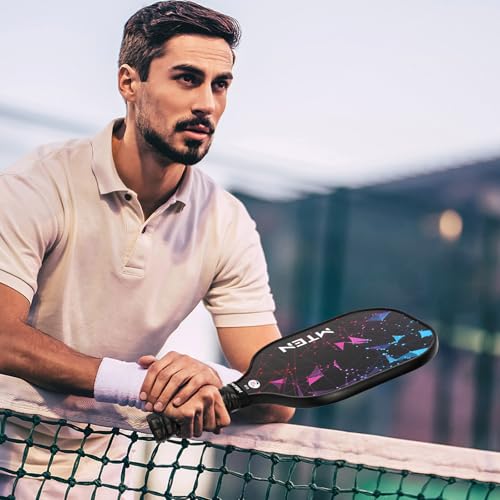 Pickleball Paddles Set of 2 or 4, or Single Paddle – USAPA Approved Fiberglass Surface Pickleball Rackets Set for Men & Women - color: Black*2