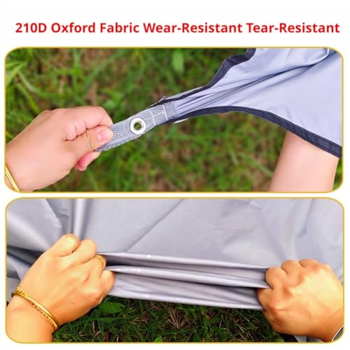 Ultralight Tent Footprint Waterproof Camping Tarp, 210D Portable Ground Sheet Mat with Carry Bag, Multi-Use Picnic Beach Blanket for Camping Backpacking Hiking (Gray) - color: Gray