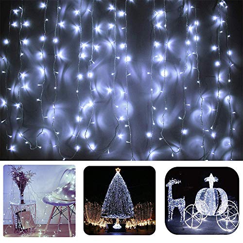 String Lights Indoor Bedroom, 98FT 200 LED Fairy String Lights Outdoor Waterproof, 8 Modes Memory Twinkle Christmas Light Plug in for Classroom Dorm Patio Tree Garden Decor (Cool White) - color: Cool White, size: 200LED