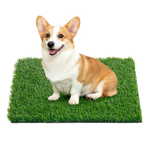 Artificial Turf Grass Outdoor: Grass Pad for Dogs Indoor Potty Training, Replacement Turf Rug for Patio Balcony Lawn Apartment Decoration, Easy to Clean with Drainage Holes(18x28 inch) - size: 18x28 inch