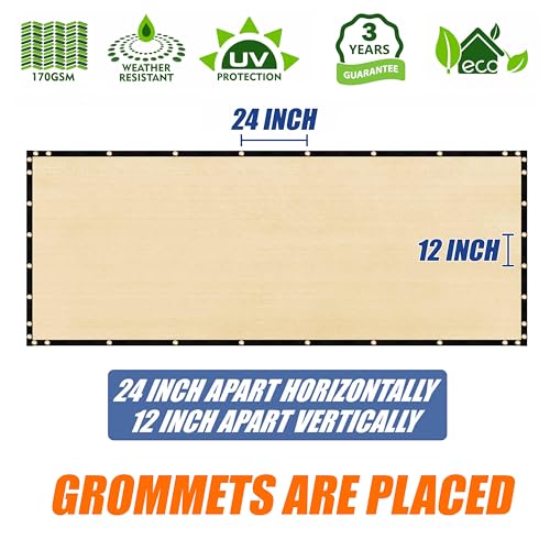 Amgo 4' x 10' White Fence Privacy Screen, Commercial Standard Heavy Duty Windscreen with Bindings & Grommets, 90% Blockage, Cable Zip Ties Included (We Make Custom Size) - color: White, size: 0 4' x 1 0'