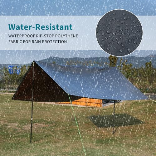 TARPAL tarp 14x16 Feet Super Heavy Duty Tarps Cover 20mil Waterproof UV Protection Rip and Tear Proof Tarpaulin with Grommets(Grey/Brown) - size: 14x16 Feet-Finished size