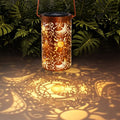 DIBIEECN Mothers Day Gifts for Mom, Birthday Gifts Grandma Ladies Solar Lanterns Outdoor Hanging Hollowed-Out Metal Waterproof LED Garden Decor Outside for Patio Yard Porch, Sun and Moon, 1 Pack - style: Star Moon