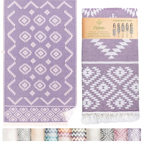 Turkish Towels Beach Towels Oversized (35”x67”) Beach Towels for Adults Quick Dry and Sand Free Beach Towel Beach Blanket 100% Cotton Turkish Towel - Lilac Purple - color: Vintage Lilac