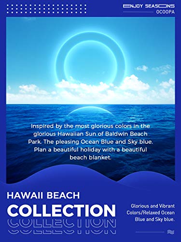 OCOOPA Extra Large Beach Blanket, Sand Free, Large Oversized Camping Mat, Comfortable Parachute Nylon, Cozy& Chic, Compact& Light, 4 Stakes&1 Travel Bag, S09 - color: Aqua Navy Blue, size: XX-Large(1-8 persons)
