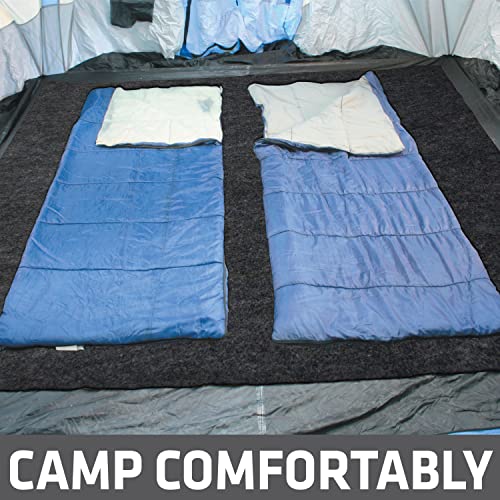 Drymate Tent Carpet Mat, Protective Waterproof Liner Keeps You Warm & Dry, Camping Floor Rug Accessory (7'4" x 8'4"), Durable, Lightweight, Soft & Comfortable, Trimmable Material (USA Made) (Charcoal) - size: 7'4" x 8'4" (Rectangular)