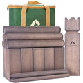 ApudArmis Kubb Yard Game Set, Viking Chess Outdoor Clash Toss Yard Game with Carrying Case - Rubber Wooden Backyard Lawn Games Set for Teenagers Adults Family - color: Brown