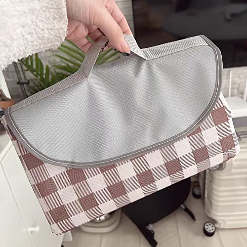 PUPOPIK Extra Large 80x80inch Outdoor Picnic Blanket, XL Foldable Waterproof Sand Beach Mat for Beach Camping Hiking Travel Family Concerts Portable Beach Blankets(Light Brown) - color: Brown, size: 6'8" x 6'8"