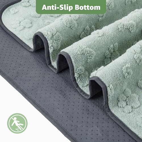 LOOBANI 2 Packs Extra Large Washable Pee Pads for Dogs, Non-Slip Reusable Dog Mat, Waterproof and Leakproof Whelping Pad for Potty Training, Playpen, Crate,Floor and Bed, 54x54in - color: Green Dog Element, size: 54"x54"(Pack of 2)