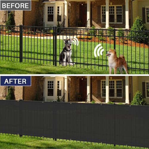 Windscreen4less 4' x 9' Privacy Fence Screen Heavy Duty Windscreen Fencing Mesh Fabric Shade Net Cover with Brass Grommtes for Outdoor Wall Garden Yard Pool Deck Black - color: Black, size: 4' x 9'