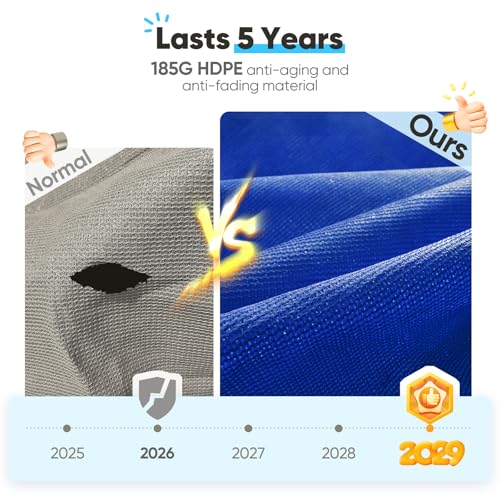 Quictent 12x16ft Rectangular Sun Shade Sail 185G HDPE Canopy 98% UV Block Outdoor Patio Garden Commercial Deck with Hardware Kit Blue - color: Blue, size: 12 x 16 ft, style: Rectangle