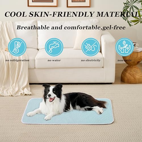 MICROCOSMOS Pet Cooling Mat & Sleeping Pad- Breathable Bubble Surface, EZ Clean. Keep Cooling for Pets, Kids and Adults in Summer.(BlueWhite, 36" x 24") - color: BlueWhite, size: 36" x 24"