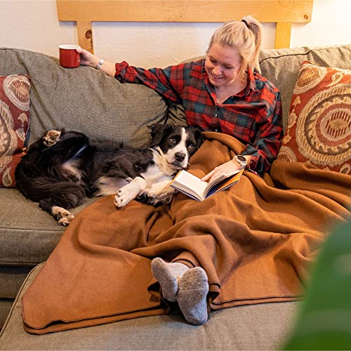 Arcturus Military Wool Blanket - Warm, Thick, Washable - Great for Outdoors, Camping, Stadium Blanket, Picnics, Travel - Car & Bushcraft Survival Kits - color: Camel