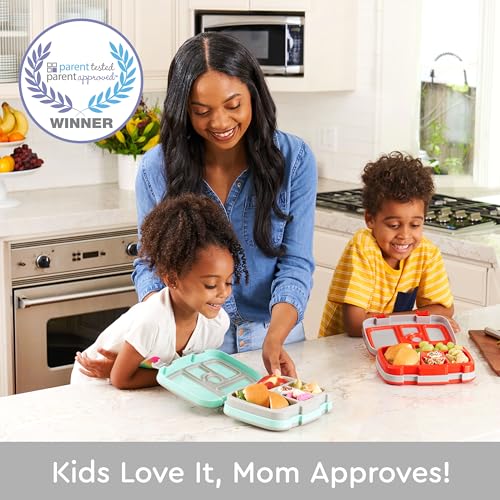 Bentgo Kids Prints Leak-Proof, 5-Compartment Bento-Style Kids Lunch Box - Ideal Portion Sizes for Ages 3-7, Durable, Drop-Proof, Dishwasher Safe, & PFAS & BPA-Free Materials (Puppy Love) - color: Puppy Love