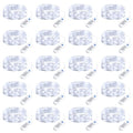 Minetom 20 Pack Fairy Lights Battery Operated String Lights 8 Modes, 7ft 20LED White Waterproof Silver Wire Twinkle Lights, Firefly Starry Moon Lights for Mason Jars DIY Christmas Wedding Party - color: White, size: 20 Pack