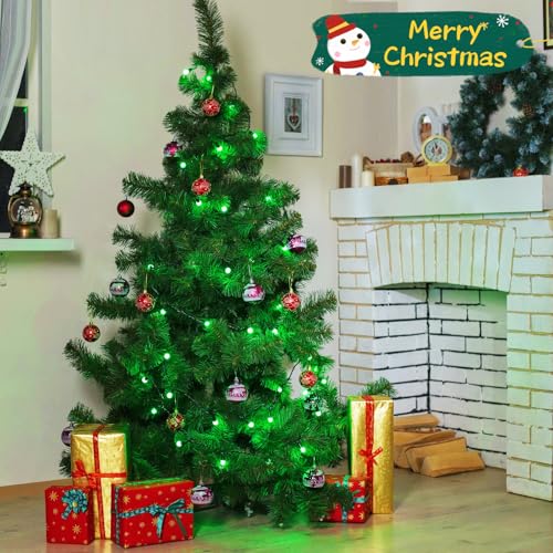 75.8 FT 200 LED Green Christmas String Lights Outdoor & Indoor, Memory Function & Timer & 8 Modes, Extendable Ultra Bright Green Wire Waterproof Mini Lights for Christmas Tree Yard Holiday Party Decor - color: Green, size: 200LED