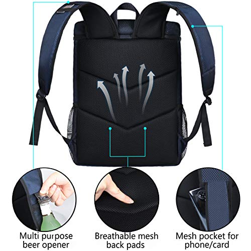 FORICH Soft Cooler Backpack Insulated Waterproof Backpack Cooler Bag Leak Proof Portable Small Cooler Backpacks to Work Lunch Travel Beach Camping Hiking Picnic Fishing Beer for Men Women - color: Y - Blue