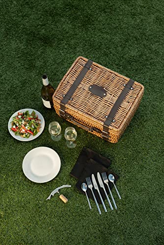 NCAA Wisconsin Badgers Champion Picnic Basket with Deluxe Service for Two