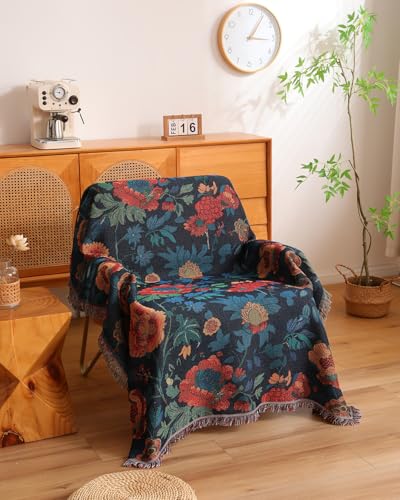 Erke Chair Recliner Cover Boho Throw Blanket Hippie Living Room Decor Wall Hanging Tapestry Outdoor Picnic Camping Rug Mattress Beach Towel Sofa Furniture Slipcover Bohemian 50”x70” The Sunset Coral - color: The Sunset Coral