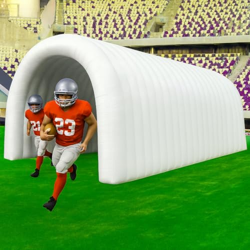 23x10x10FT Quick Setup Inflatable Tunnel Arch - for Sports Games, Trade Shows & Promotions (Blower Included) - color: White, size: 24FT