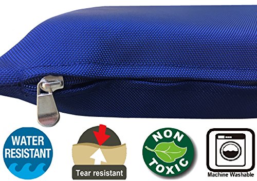 Dogbed4less Gel Memory Foam Dog Bed for Small to Medium Large Pet with Waterproof Internal Cover, 1680 Nylon Blue 34X27X3 Inches - color: 1680 Ballistic Blue, size: 1 Pack Medium 34"X27"X3"
