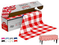 Neatiffy Disposable Plastic Table Cloth Roll | 54 in x 108 Ft Waterproof Tablecloth | Table Cover for Rectangle, Square, Round Oval Tables | Picnic, Party, Banquet, Birthdays, Weddings, Red Checkered - color: Red Gingham