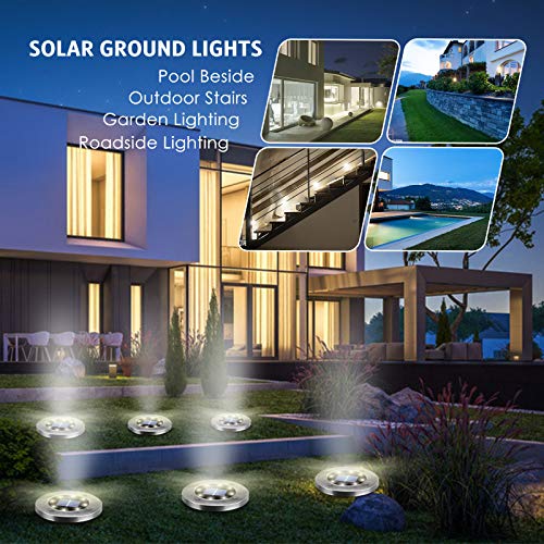 OULONGER 4.6inch Solar Lights Outdoor Waterproof,12Pack Solar Lights for Outside,Solar Garden Lights Landscape Lighting for Patio Pathway Lawn Yard Deck Driveway Walkway(White Light) - color: White, size: 12pack