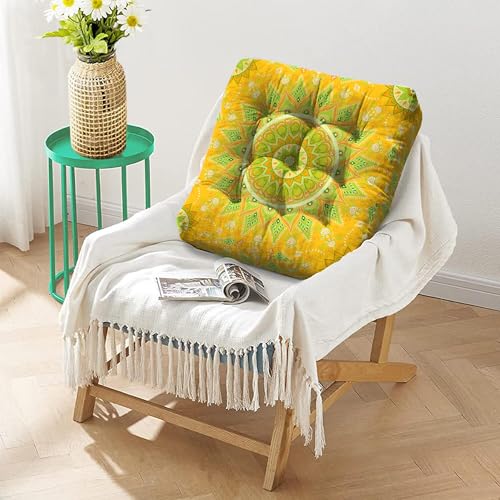 Mandala Meditation Cushion, Boho Meditation Mat, Meditation Pillows for Sitting on Floor, Cushions for Sitting in Home and Outdoor, Square Floor Pillow Cushion Seating for Yoga Accessories 22'' X 22'' - color: 11.mandala Meditation Cushion-1, size: 22x22