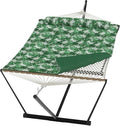 2 Person Outdoor Hammock with Stand, Person Cotton Rope Hammock with Polyester Pad, Portable Hammock with Carrying Bag, for Patio, Garden, Beach, Backyard Camping - color: Green
