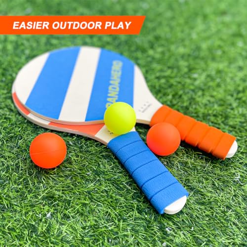 Pandahero Beach Paddle Ball Replacement Set - 12 Colorful High Visibility Waterproof Balls, Suitable for Smash Ball, Pro Kadima, and All Kinds of Outdoor Beach Paddle Games - style: 12 balls