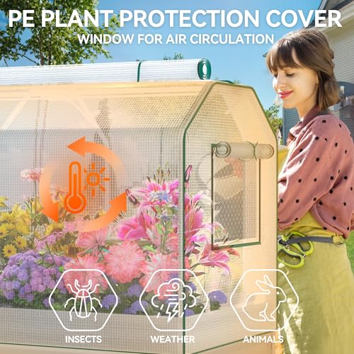 Lineware Galvanized Raised Garden Bed with Self-Watering System, Elevated Planter Boxes Outdoor with Legs and PE Cover for Vegetables and Flowers, Backyard, Patio, Balcony, 48x24x56 in - size: 48x24x56 in