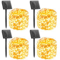 Minetom Solar String Lights, 4 Packs Total 132Ft 400 LED Solar Fairy Lights, Waterproof Solar Lights for Outside Patio Yard Tree Wedding Christmas, Warm White - color: Warm White, size: 4 Packs