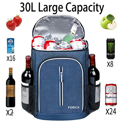 FORICH Soft Cooler Backpack Insulated Waterproof Backpack Cooler Bag Leak Proof Portable Small Cooler Backpacks to Work Lunch Travel Beach Camping Hiking Picnic Fishing Beer for Men Women - color: Blue