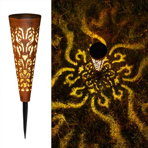 Go2garden 6Pcs Garden Solar Lights Outdoor Stakes Decorative Lighting for Yard, Pathway, Patio Decor Lawn Ornament (Red Copper) - color: Vintage Copper