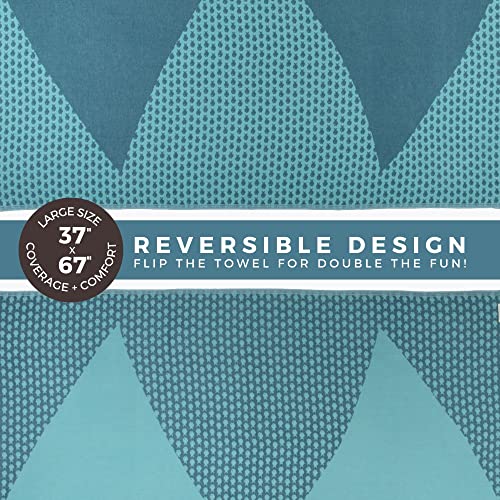 FESHKA Sand Proof Turkish Beach Towel – Oversized, Quick Dry & Lightweight Travel Towel - 100% Organic Cotton Beach Blanket - Perfect for Bath, Pool & Picnic | Big Fish (Teal/Turquoise) - color: 29 - Teal/Turquoise