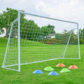 Soccer Goal 12×6, 8×6 and 6×4 FT Soccer Goals for Backyard, 2"Diameter Steel Soccer Goal for Kids and Adults Large soccer goal Powder Coated Galvanized Steel Post With Soccer Target Net for Training - style: 12'W×6'H