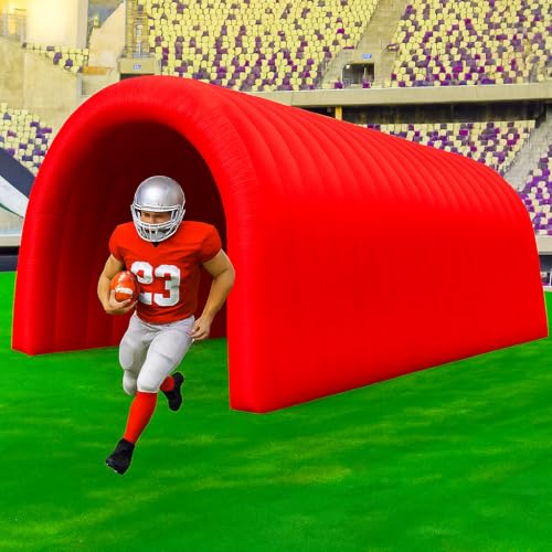23x10x10FT Quick Setup Inflatable Tunnel Arch - for Sports Games, Trade Shows & Promotions (Blower Included) - color: Red, size: 24FT
