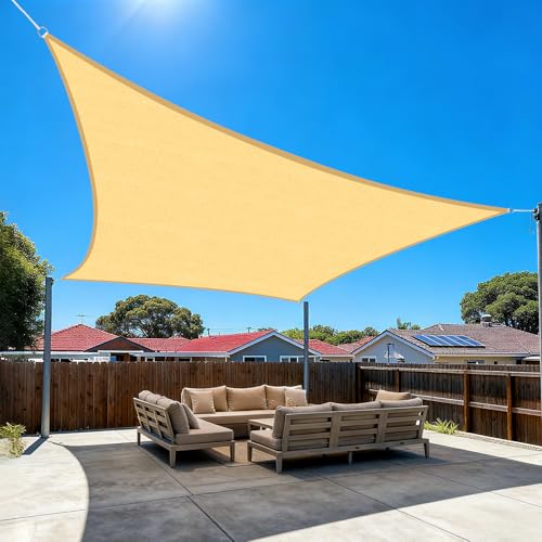 Amagenix Shade Sail 8'X16' Rectangle Sand UV Block Breathable Sun Shade Canopy for Outdoor Patio Garden Deck Backyard, Customizable