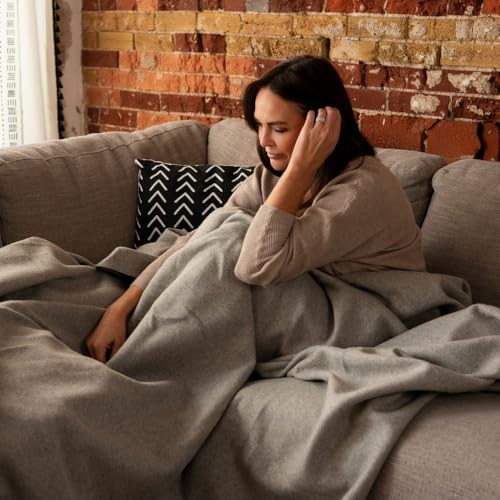 Arcturus Military Wool Blanket - Warm, Thick, Washable - Great for Outdoors, Camping, Stadium Blanket, Picnics, Travel - Car & Bushcraft Survival Kits - color: Stone Gray