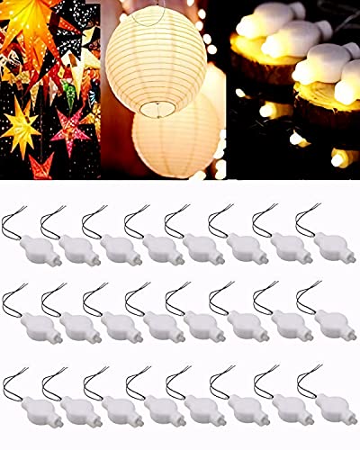 Small LED Lights, 24 Pack, Battery Powered for Paper Lanterns,Balloons,Floral,Weddings & Festival Decorations (Warm White) - color: Warm White