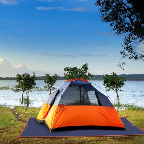 Frelaxy Tent Footprint, Waterproof Camping Tarp, Durable Tent Floor to Elevate Your Camping, Hiking, Backpacking, Hammock, Beach Experience - color: Dark Blue, size: 6 Person—116.5'' x 104''